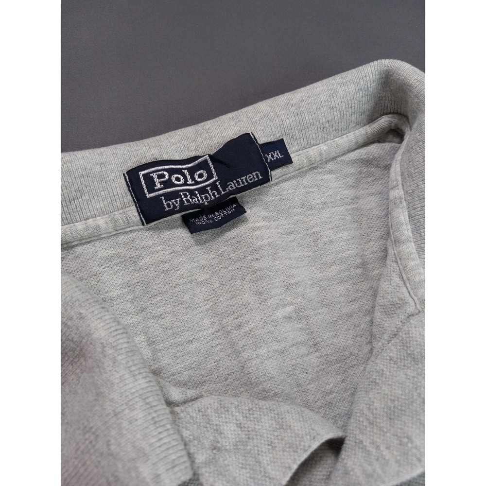 Polo Ralph Lauren Mens XXL Heather Grey Short Sleeve Cotton Pique Polo Shirt - Picture 3 of 8